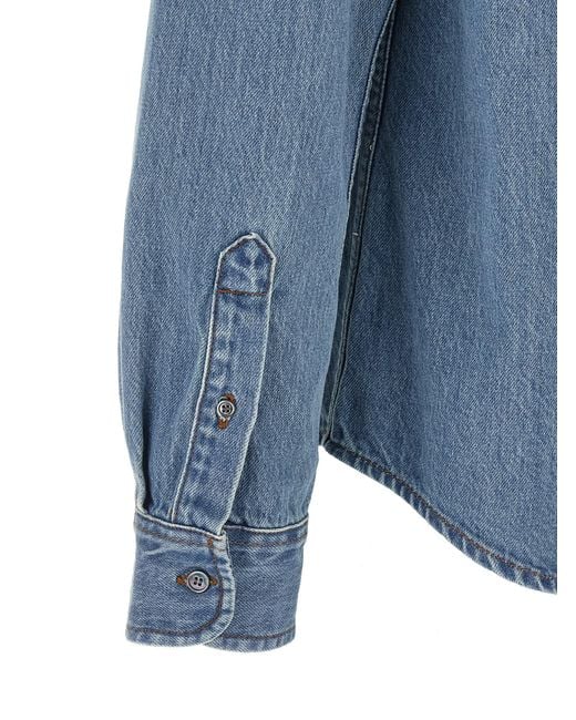 AMI Blue Cotton Blouse for men