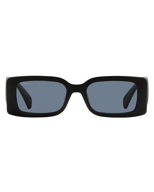 Gucci Black Rectangular Sunglasses Gg1325S 001 54Mm Plastic (Injected)