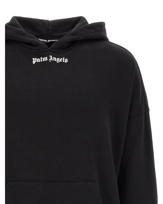 Palm Angels Blue 'Classic Logo' Hoodie for men