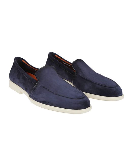 Santoni Blue Malibu Loafers for men