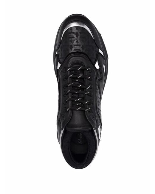 Ferragamo Black Gancini Low-Top Sneakers 020550748830 for men