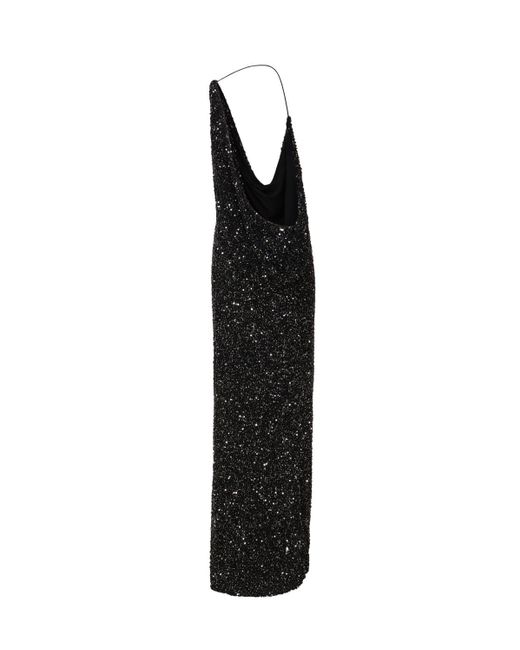 retroféte Black Long Dress