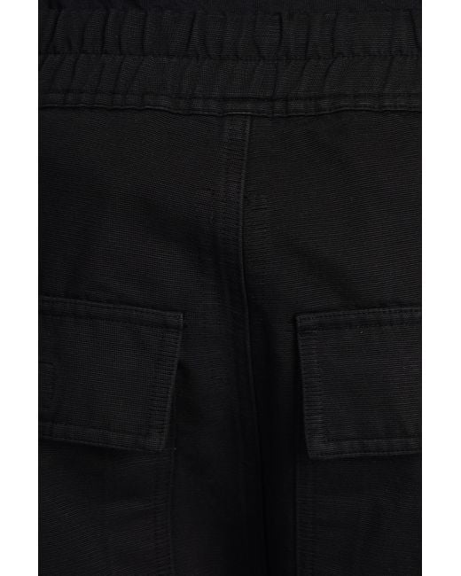 Rick Owens Black Double Cargo Jumbo Pants for men