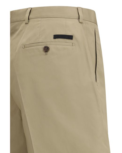 Prada White Cotton Shorts Bermuda for men