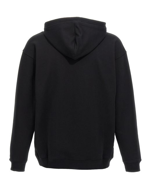 Moschino Blue Logo Print Hoodie for men