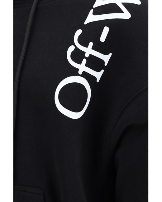 Off-White c/o Virgil Abloh Black Vertical Bookish Skate Hoodie Cotton Sweatshirts for men