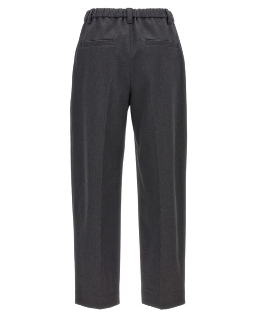 Brunello Cucinelli Gray Cotton Trousers