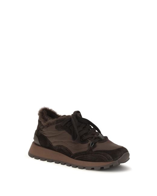 Brunello Cucinelli Black Calf Leather Sneakers Trainers