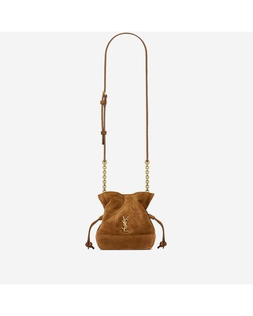 Saint Laurent Metallic Mini Suede Clutch Leather Shoulder Bags