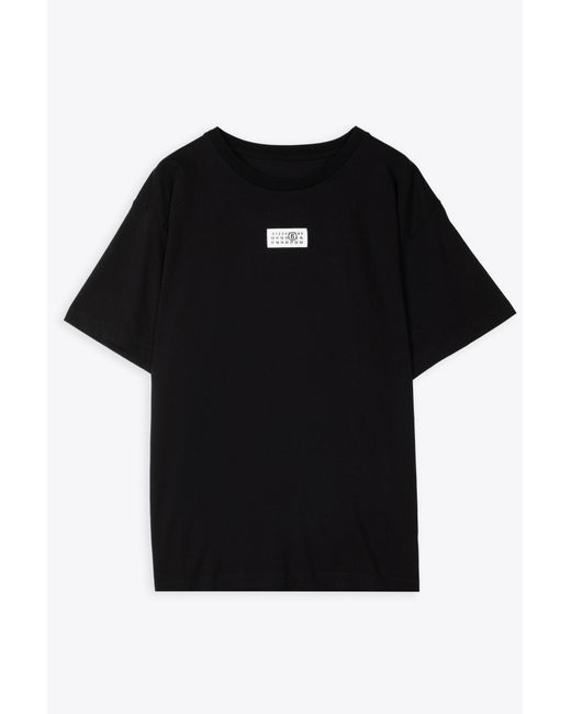 MM6 by Maison Martin Margiela T-shirt Black Cotton T-shirt With