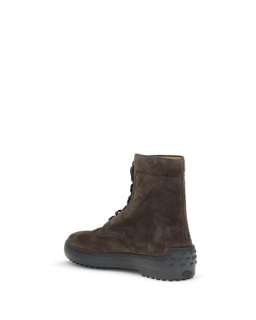 Tod's White Suede Ankle Boots Upper: Leather for men