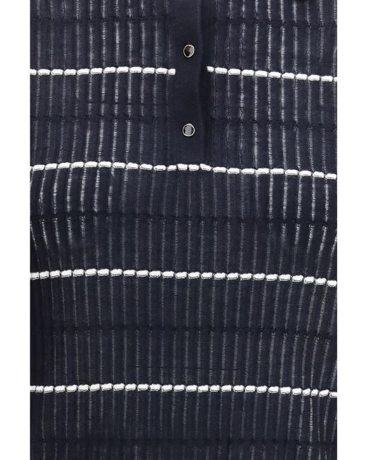 Max Mara Blue Polo Gallo Wool And Silk Silk; Ovis Aries Knitwear