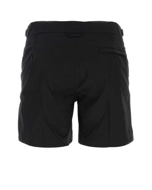 Alexander McQueen Black Nylon Swimming Shorts for men