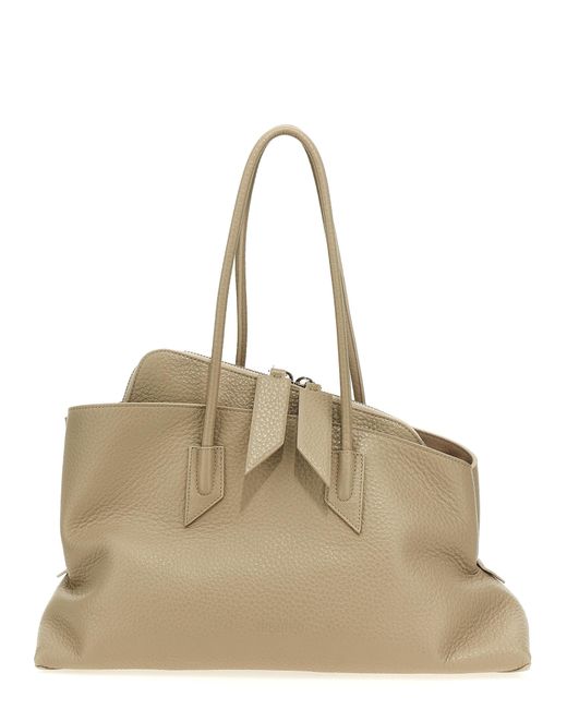 The Attico Natural La Passeggiata Medium Shoulder Bags