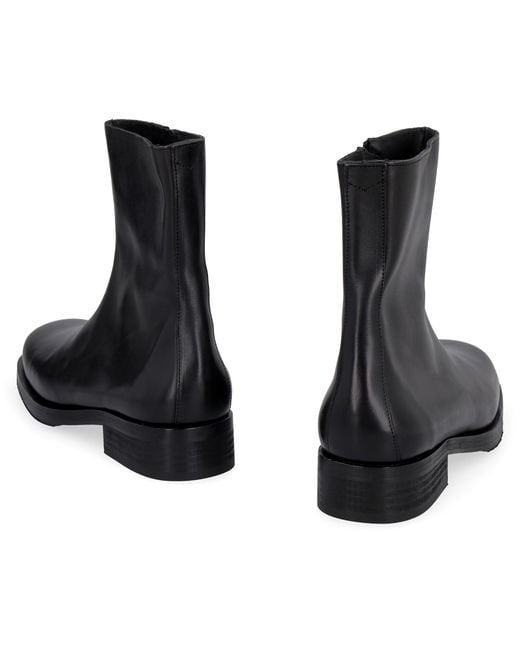 Our Legacy Black Ankle Boots Camion Leather Calf for men
