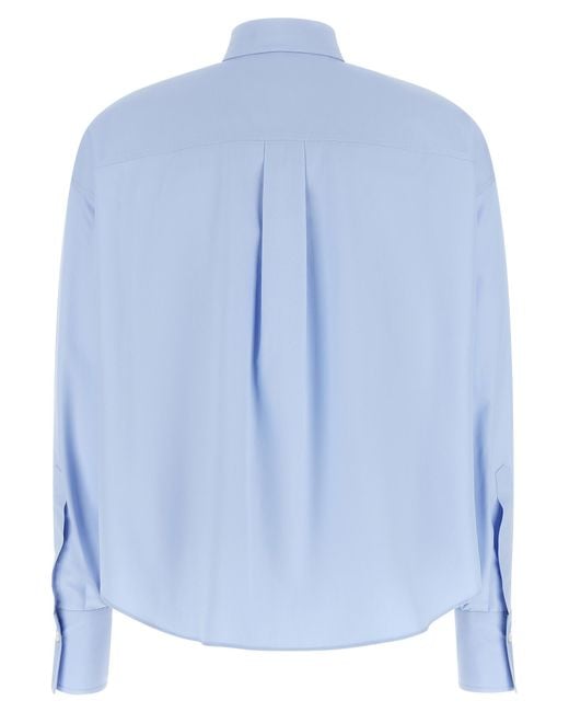 Brunello Cucinelli Blue Cotton Blouse
