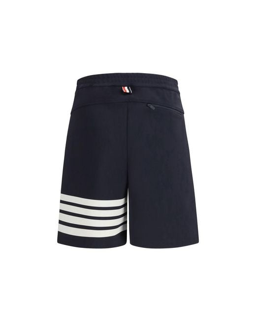 Thom Browne Blue Viscose Bermuda Shorts for men