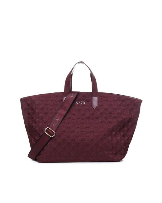 V73 Purple Biel Bag With Quilted Effect
