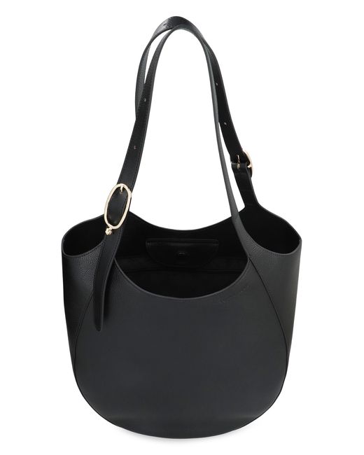 Longchamp Black Tote Bag Le Foulonné Leather Cowhide