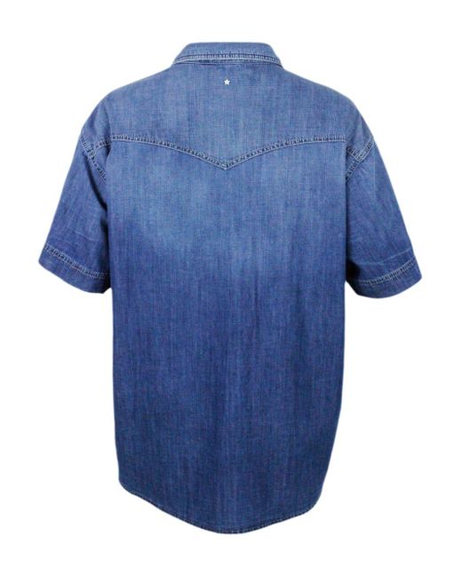 Lorena Antoniazzi Blue Long Shirt