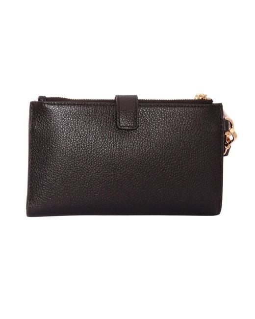 Michael Kors Black Dblzp Wristlet Cow Leather Handbag
