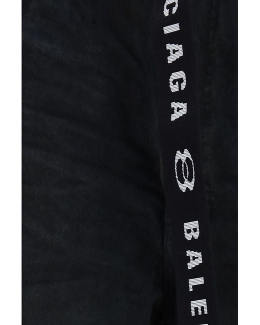 Balenciaga Blue Belted Shorts Cotton Bermuda for men