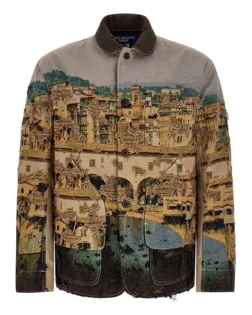 Junya Watanabe Multicolor Jacquard Square Jacket for men