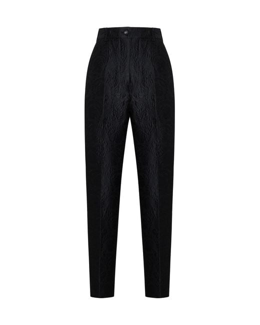 Dolce & Gabbana Black Brocade Trousers