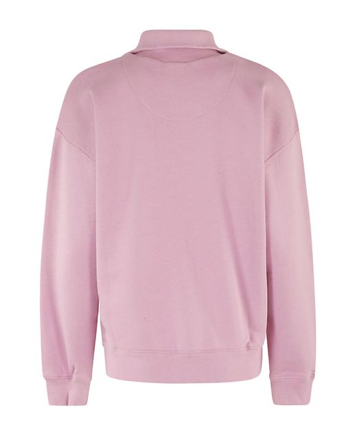 Maison Kitsuné Pink Baby Fox Patch Half Zip Sweatshirt