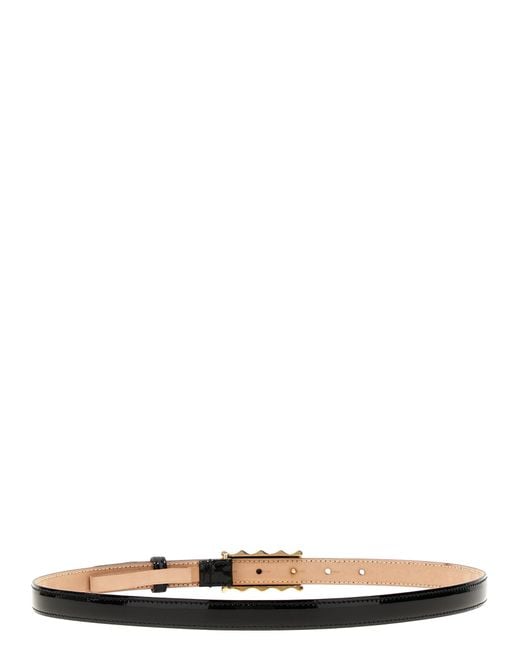 Khaite White Calfskin Regular Belt
