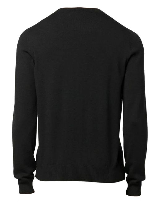 Fay Black Virgin Wool Sweater for men