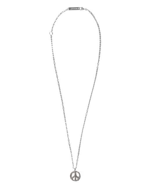 Ambush White Chain Necklace With Decorative Pendant for men