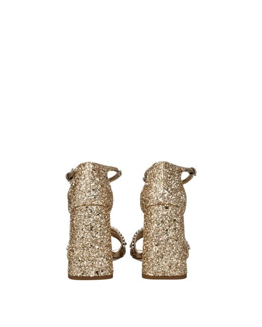 Miu Miu Metallic Plastic Platform Sandals