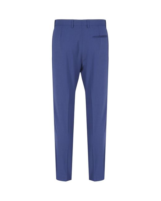 Calvin Klein Blue Elegant Wool Blended Trousers for men