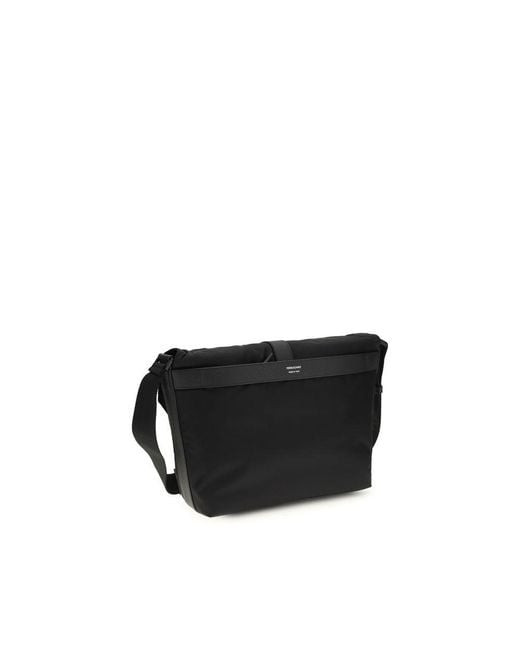 Ferragamo Black Nylon Shoulder Bag for men