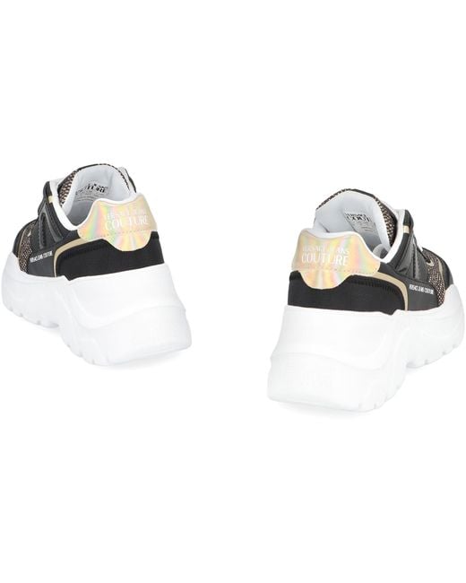 Versace Jeans Couture Black Speed Track Low-Top Sneakers Trainers