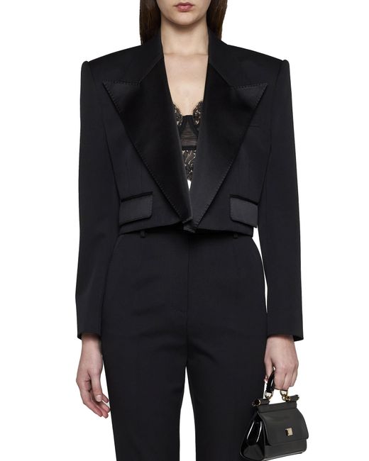 Dolce & Gabbana Black Short Tuxedo Jacket