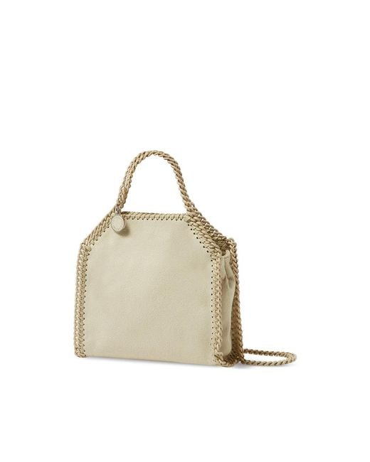 Stella McCartney Natural Mini Tote Bag Falabella Grained Polyester