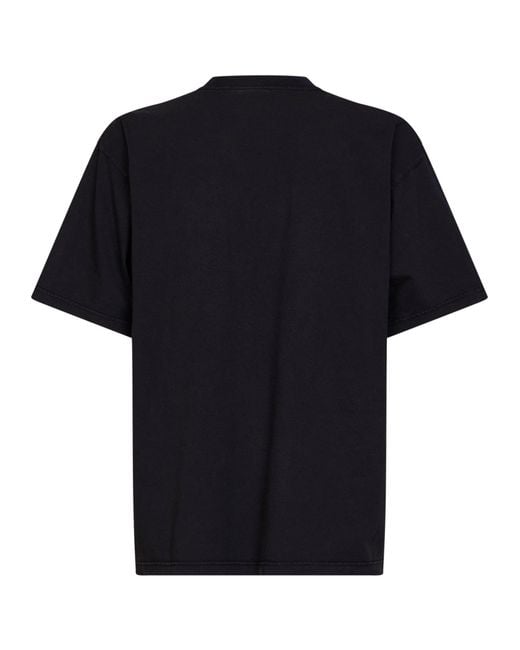 Balenciaga Black Washed The Address Medium Fit T-Shirt for men