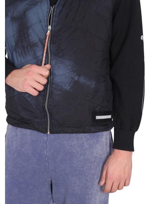 Aries Blue V-Neck Vest Polyamide Jacket