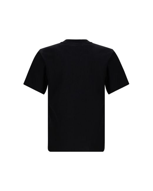 Burberry Black Checked Logo Cotton T-Shirt for men