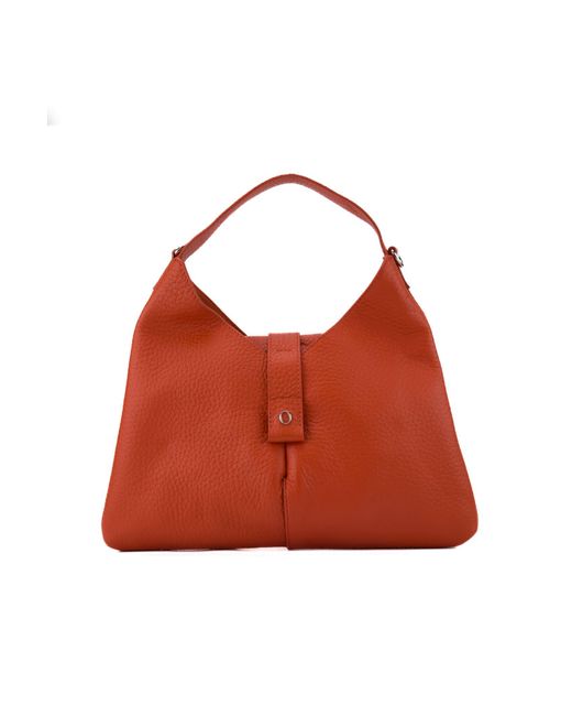 Orciani Red Vita Soft Small Leather Bag