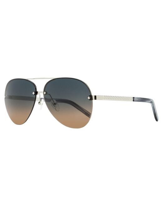 MCM Black Rimless Pilot Sunglasses Mw0027-H 15W Ruthenium- 63Mm Metal/Plastic (Acetate)