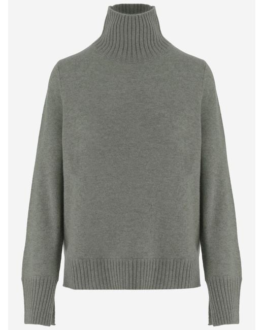 Allude Gray Cashmere Sweater