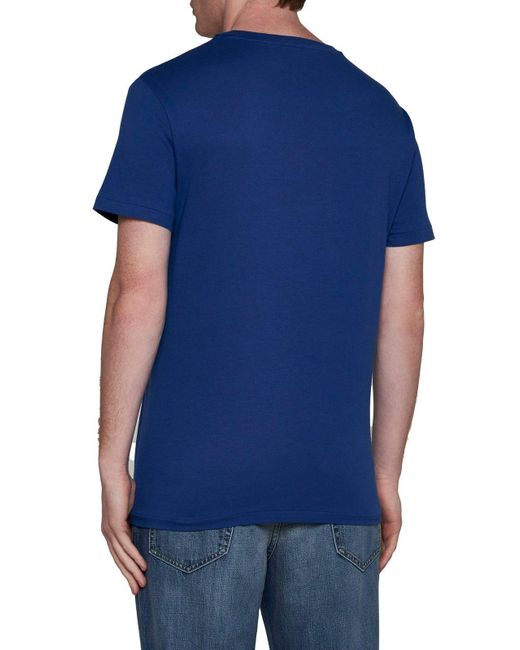 Ralph Lauren Blue Logo-embroidered Crewneck T-shirt for men
