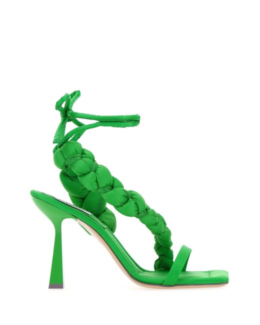 Sebastian Milano Green Nylon Untangled Sandals
