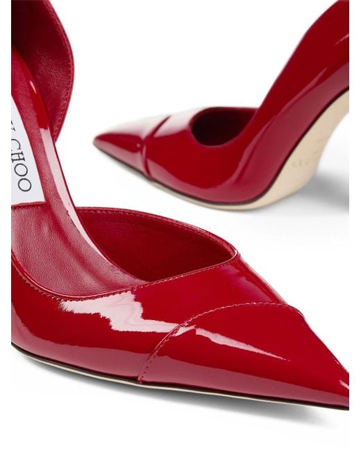 Jimmy Choo Red Brigitte Patent Leather Pumps