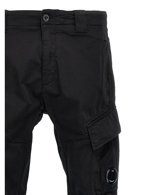 C P Company Black Cargo Pants for men