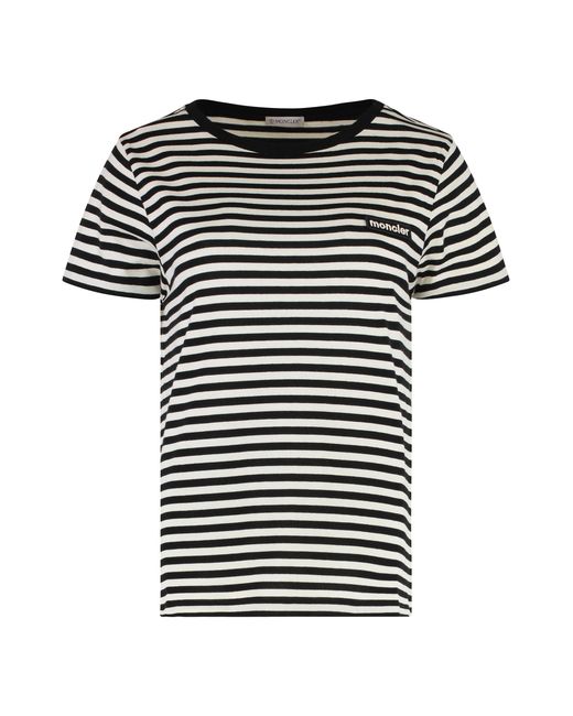 Moncler Black Cotton Crew-Neck T-Shirt T-Shirts & Jerseys