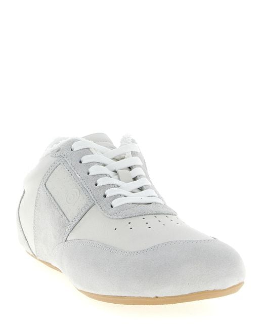 MM6 by Maison Margiela White Anatomic Sneakers Calfskin Leather (Bos Taurus) for men